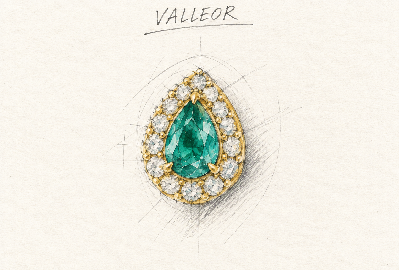 Emerald Earrings and Necklace design study