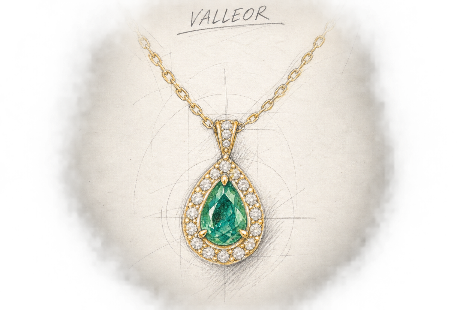 Emerald Earrings and Necklace design study