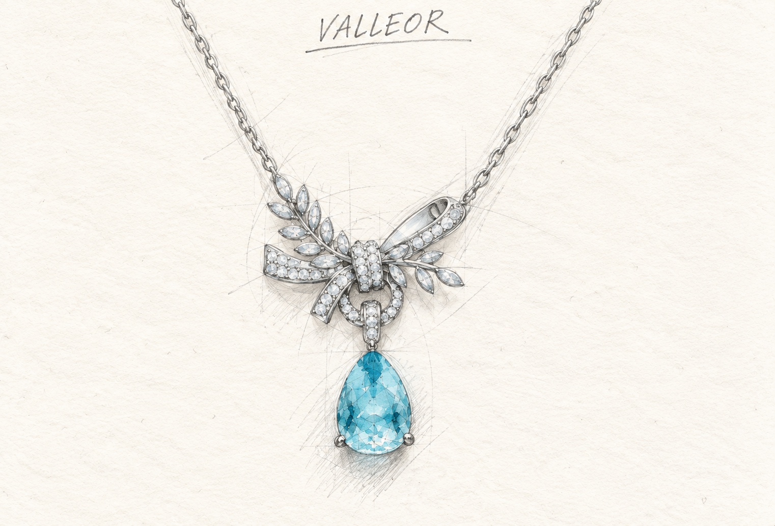Aquamarine Necklace design study